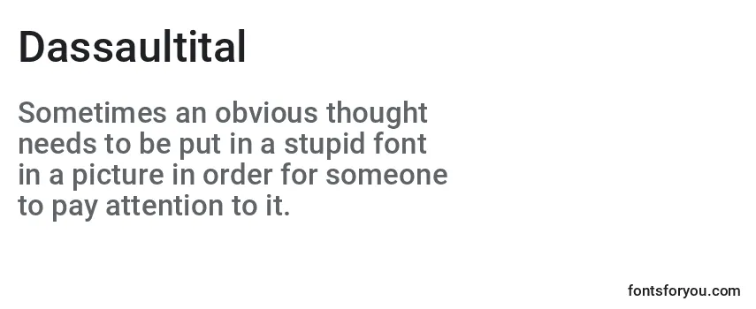 Review of the Dassaultital Font