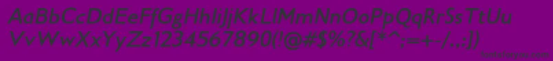 Fonte Gilliusadfno2Bolditalic – fontes pretas em um fundo violeta