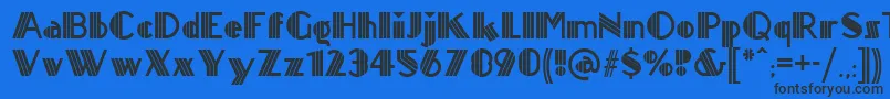 Шрифт Titanick ffy – чёрные шрифты на синем фоне