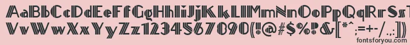 Titanick ffy Font – Black Fonts on Pink Background