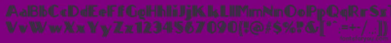 Шрифт Titanick ffy – чёрные шрифты на фиолетовом фоне