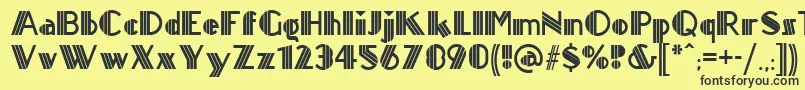 Titanick ffy Font – Black Fonts on Yellow Background