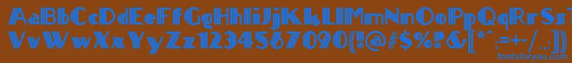 Шрифт Titanick ffy – синие шрифты на коричневом фоне