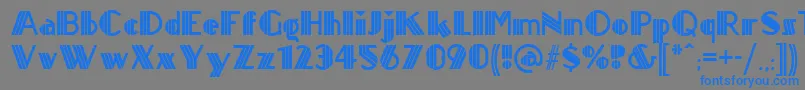 Шрифт Titanick ffy – синие шрифты на сером фоне