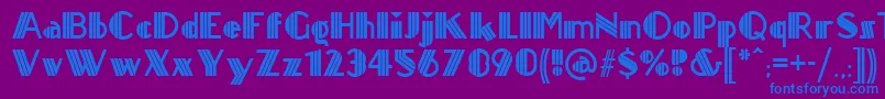 Titanick ffy-Schriftart – Blaue Schriften auf violettem Hintergrund