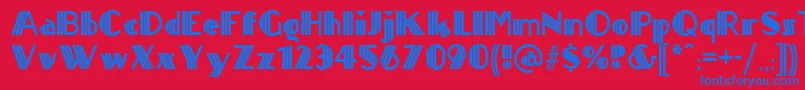 Titanick ffy Font – Blue Fonts on Red Background