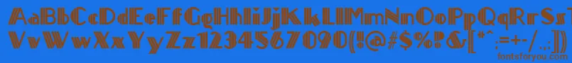 Titanick ffy Font – Brown Fonts on Blue Background