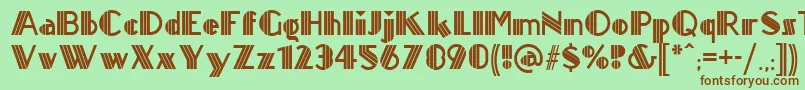Titanick ffy-Schriftart – Braune Schriften auf grünem Hintergrund
