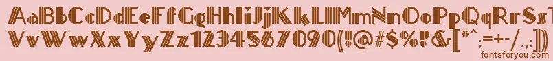 Titanick ffy-Schriftart – Braune Schriften auf rosa Hintergrund