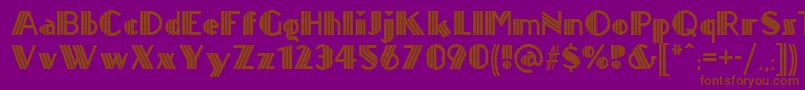 Titanick ffy Font – Brown Fonts on Purple Background