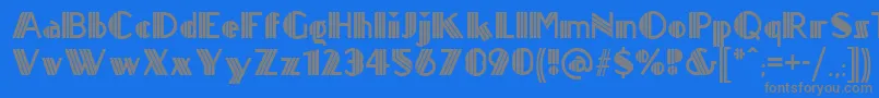 Titanick ffy Font – Gray Fonts on Blue Background