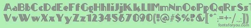 Titanick ffy-Schriftart – Graue Schriften auf grünem Hintergrund