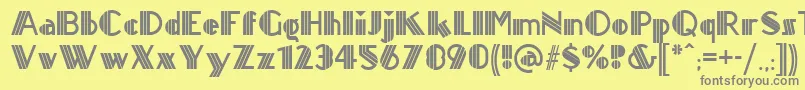Titanick ffy Font – Gray Fonts on Yellow Background