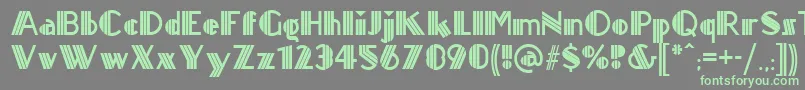 Titanick ffy Font – Green Fonts on Gray Background
