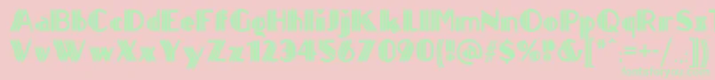 Titanick ffy Font – Green Fonts on Pink Background