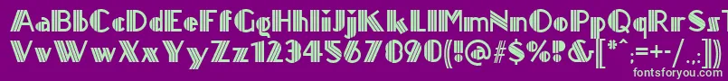 Titanick ffy-Schriftart – Grüne Schriften auf violettem Hintergrund