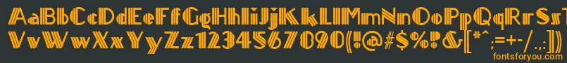 Шрифт Titanick ffy – оранжевые шрифты на чёрном фоне