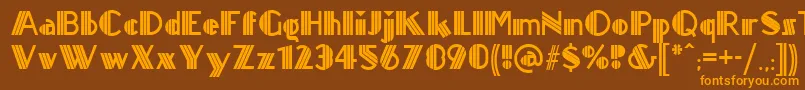 Titanick ffy-Schriftart – Orangefarbene Schriften auf braunem Hintergrund