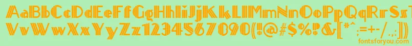 Titanick ffy Font – Orange Fonts on Green Background