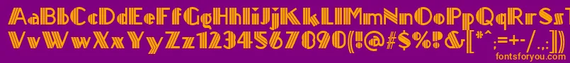 Titanick ffy Font – Orange Fonts on Purple Background