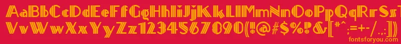 Titanick ffy Font – Orange Fonts on Red Background
