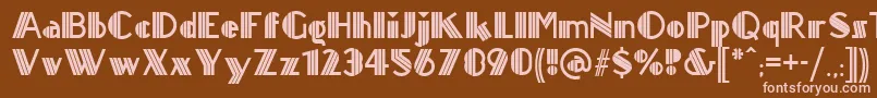 Titanick ffy-Schriftart – Rosa Schriften auf braunem Hintergrund