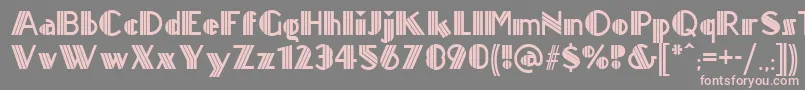 Titanick ffy-Schriftart – Rosa Schriften auf grauem Hintergrund