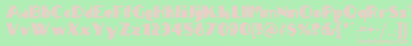 Titanick ffy-Schriftart – Rosa Schriften auf grünem Hintergrund