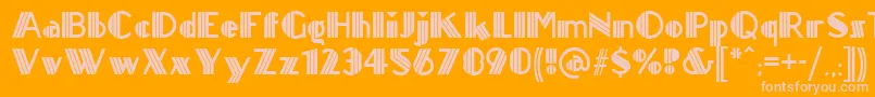 Titanick ffy Font – Pink Fonts on Orange Background