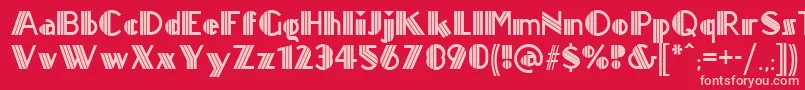 Titanick ffy Font – Pink Fonts on Red Background