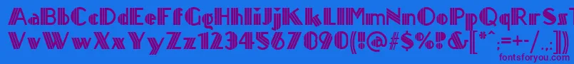 Titanick ffy Font – Purple Fonts on Blue Background