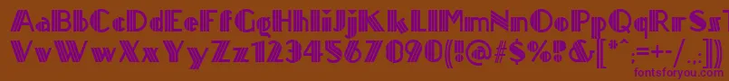 Titanick ffy-Schriftart – Violette Schriften auf braunem Hintergrund