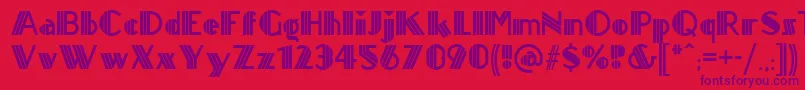 Titanick ffy Font – Purple Fonts on Red Background