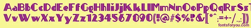 Шрифт Titanick ffy – фиолетовые шрифты на жёлтом фоне
