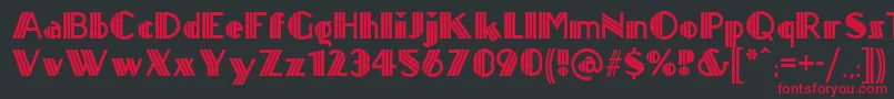 Шрифт Titanick ffy – красные шрифты на чёрном фоне