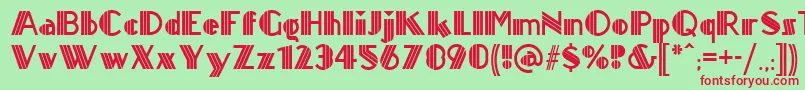 Titanick ffy Font – Red Fonts on Green Background