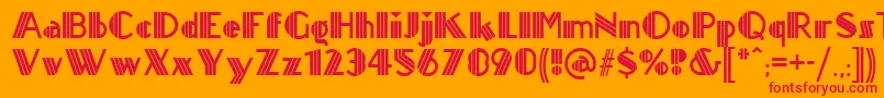 Titanick ffy Font – Red Fonts on Orange Background
