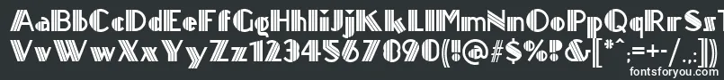 Шрифт Titanick ffy – белые шрифты на чёрном фоне