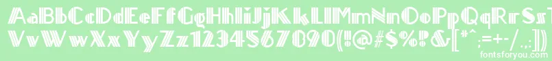 Titanick ffy-Schriftart – Weiße Schriften auf grünem Hintergrund
