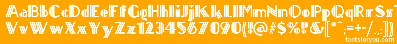 Titanick ffy Font – White Fonts on Orange Background