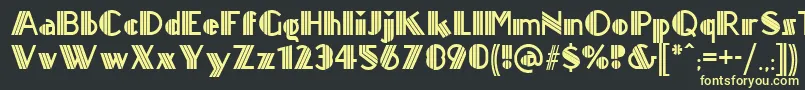 Titanick ffy-Schriftart – Gelbe Schriften auf schwarzem Hintergrund