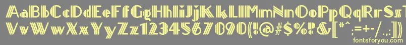 Titanick ffy Font – Yellow Fonts on Gray Background