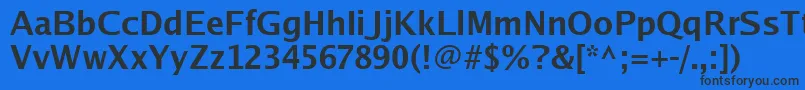 Luxisb Font – Black Fonts on Blue Background