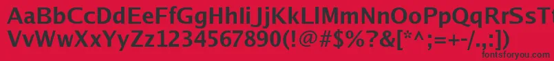 Luxisb Font – Black Fonts on Red Background