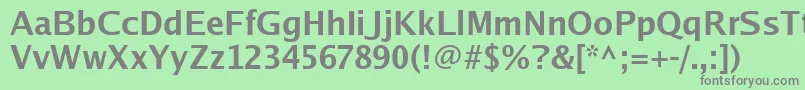 フォントLuxisb – 緑の背景に灰色の文字