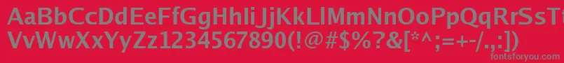 フォントLuxisb – 赤い背景に灰色の文字