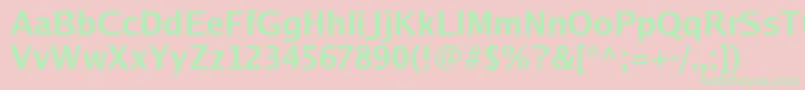 Luxisb Font – Green Fonts on Pink Background