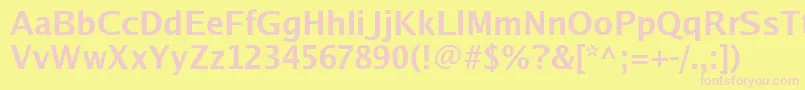 Luxisb Font – Pink Fonts on Yellow Background