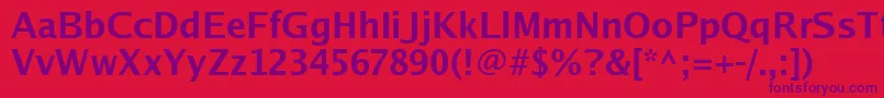 Luxisb Font – Purple Fonts on Red Background