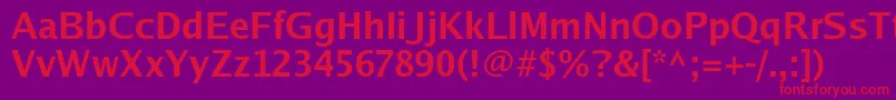 Luxisb Font – Red Fonts on Purple Background